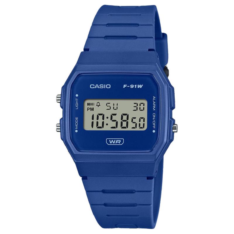 Casio Серия POP водонепроницаемые глубоко водонепроницаемые кварцевые смоляные ремешок универсальный серый циферблат F-91WB-2A1