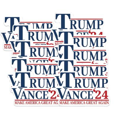 Наклейки TrumpVance 2024 — для президентских выборов 2024–2024 годов — 5 дюймов по длинной стороне — винил премиум-класса — для автомобилей, грузовиков, скейтбордов, ноутбуков(10шт)