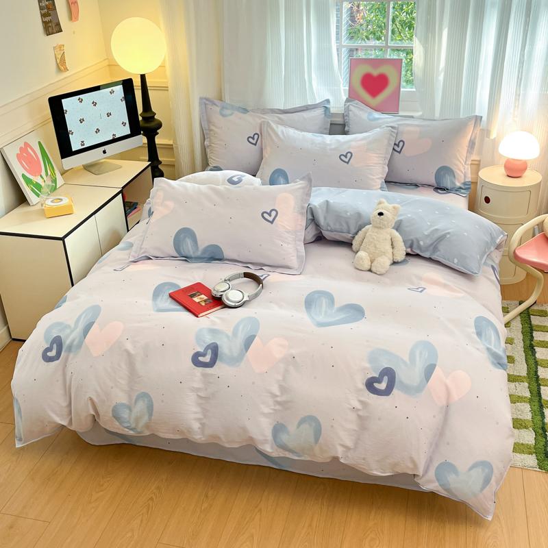 100% Cotton Duvet Cover Set 3 Pieces with 2 Pillowcases Soft Breathable Printed Bedding
