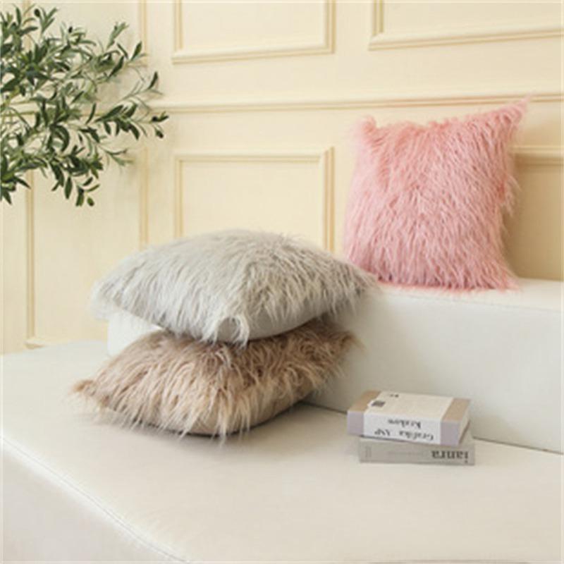 Plush Decor fluffy Pillow Cushion Cover