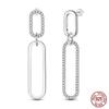 Charms Double Hoop Earrings For Women 100% 925 Silver Cubic Zircon Heart Star Moon Earrings Elegant Birthday Jewelry Gifts