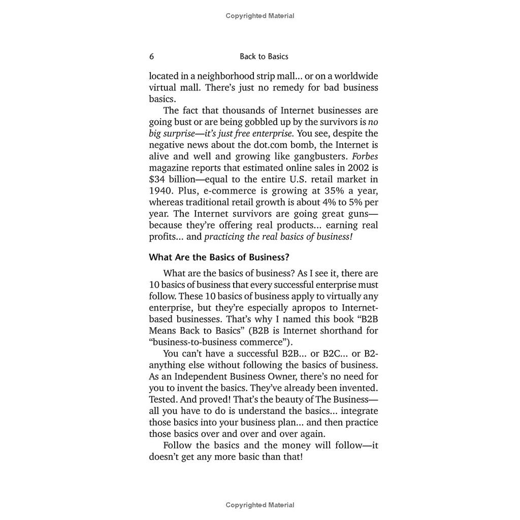 B2B MEANS BACK TO BASICS : Learn How To Boost Your Business Volume! Book JL186146877603