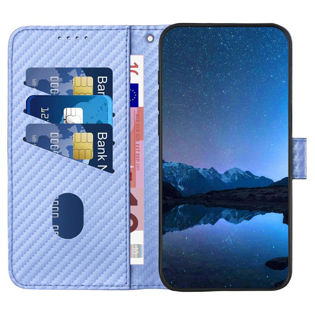 YX0070 For Samsung Galaxy S25 Ultra Wallet Case Carbon Fiber Texture Leather Cell Accessories Phone Cover
