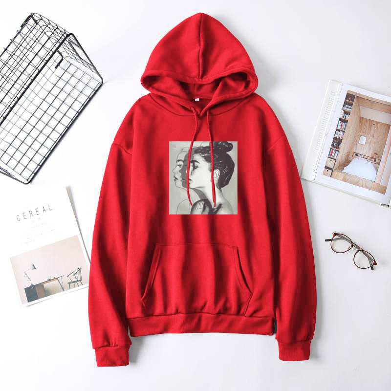 Женская осенняя бархатная толстовка с капюшоном, женские свободные толстовки с длинным рукавом для студентов