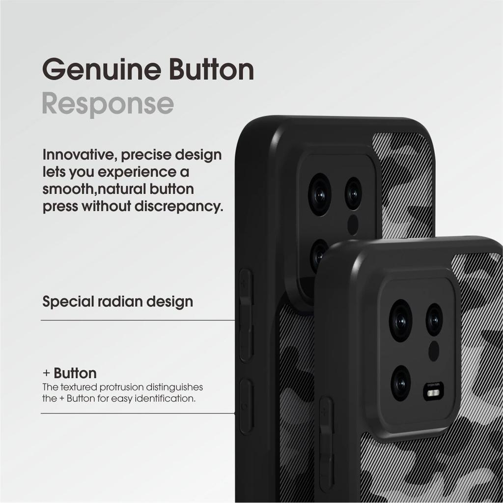 (Comes with wrist strap)IBMRS for Xiaomi 13 Case,camouflage Shockproof matte Phone Case