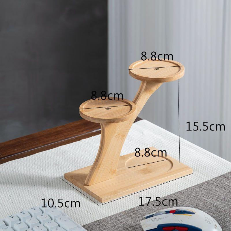 1 многофункциональная бамбуковая подставка для суккулентов и горшечных растений, идеально подходит для украшения дома, офиса или балкона.