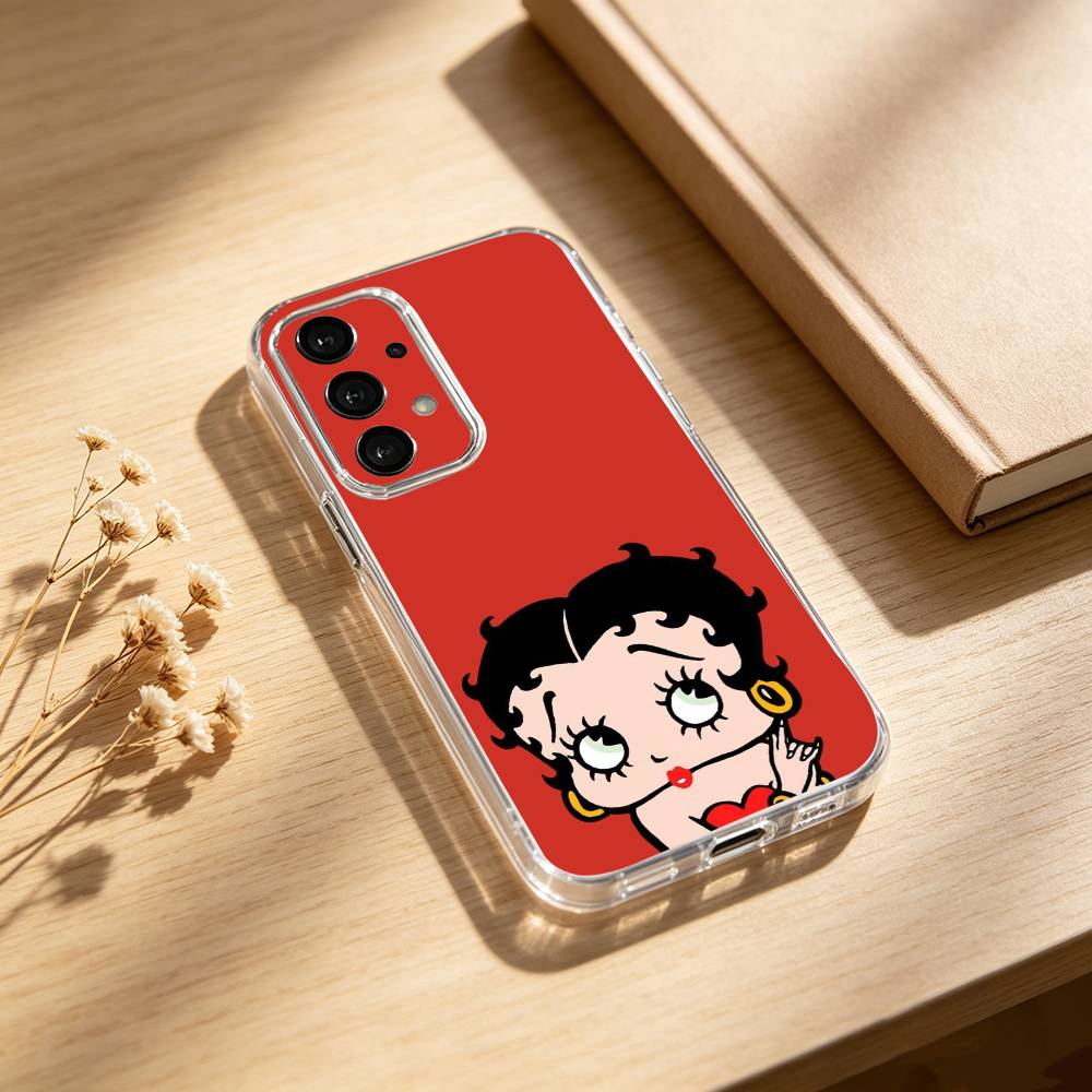 Betty HOT Boop phone Case For Samsung S25,24,21,22,23,30,Ultra,20,Plus,Fe,Lite,Note Transparent Cover