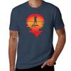 Stand Up Paddle Board Sup Orange Sunset Tshirt Quick Dry Travel Tshirt