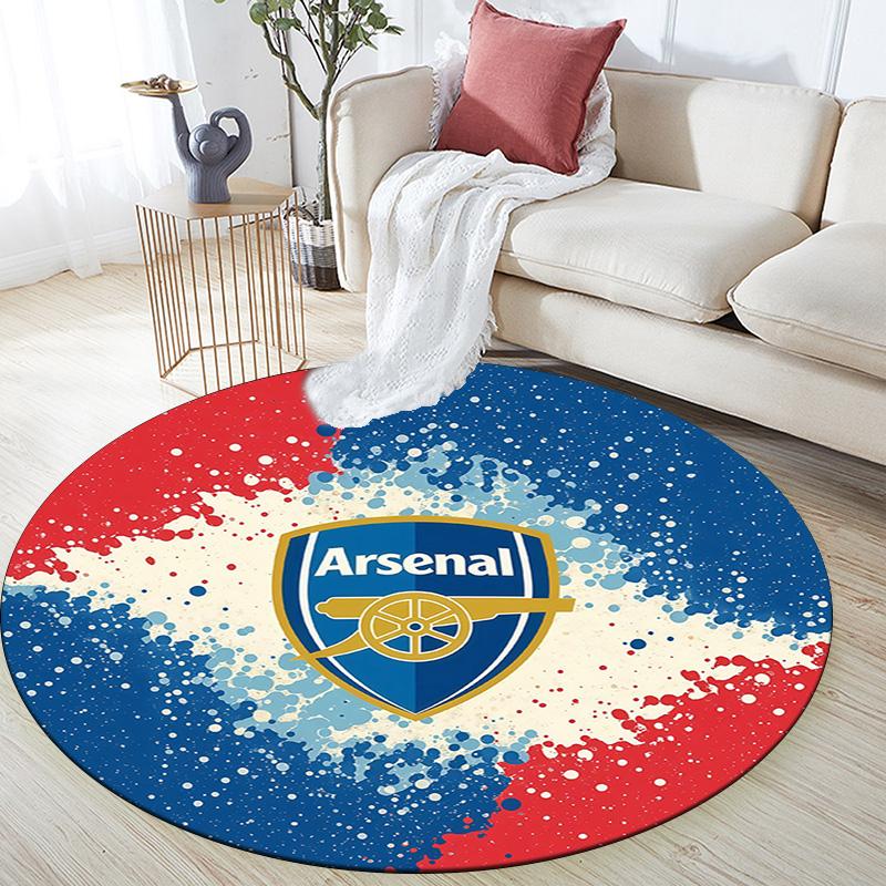 Arsenal Football Club2 Round Area Rug,Carpet Rug for Living Room Bedroom Sofa Playroom Decor,Non-slip Floor Mat
