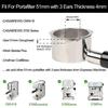 51mm Bottomless Portafilter Compatible with 3-Year SUMSATY Espresso Machines (4mm Prong Thickness)
