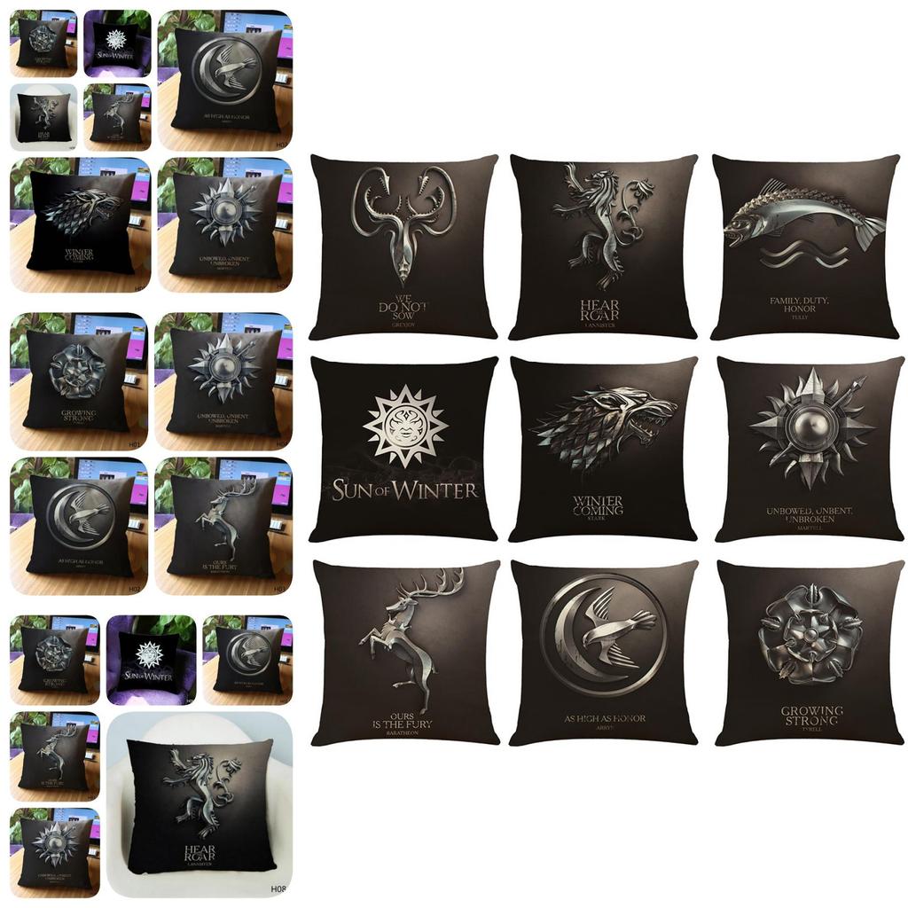 Soft Thick Cotton Linen Game Of Thrones Inspired Cushion Cover For Home And Auto