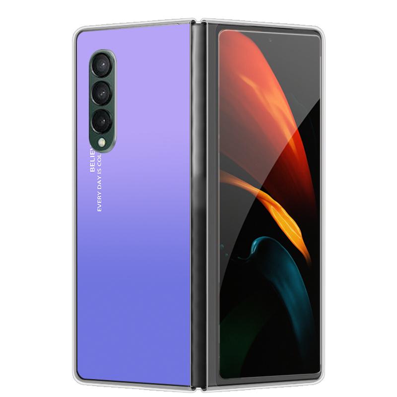 Чехол для Galaxy Z Fold 7 6 5 3 4 2 Прозрачный Жесткий Складной Роскошный Расписной Для Samsung Z Fold 7 Fold Специальный Fold2 Прозрачная Крышка
