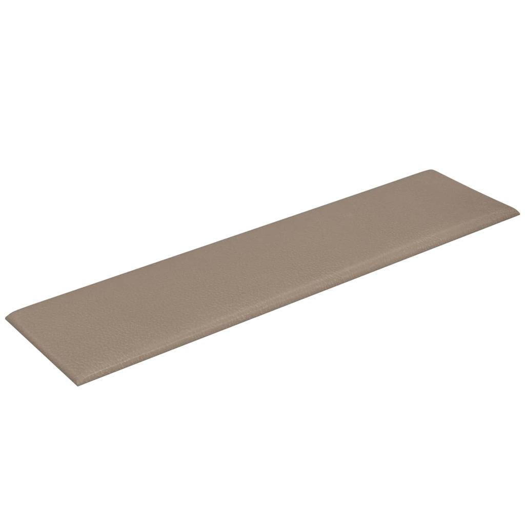 Wall Mounted Headboard Panels 12 pcs Cappuccino 60 x 15 cm Fabric