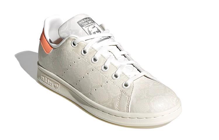 adidas Stan Smith Змеиная кожа Базовый белый Лучистый оранжевый GS HP9723