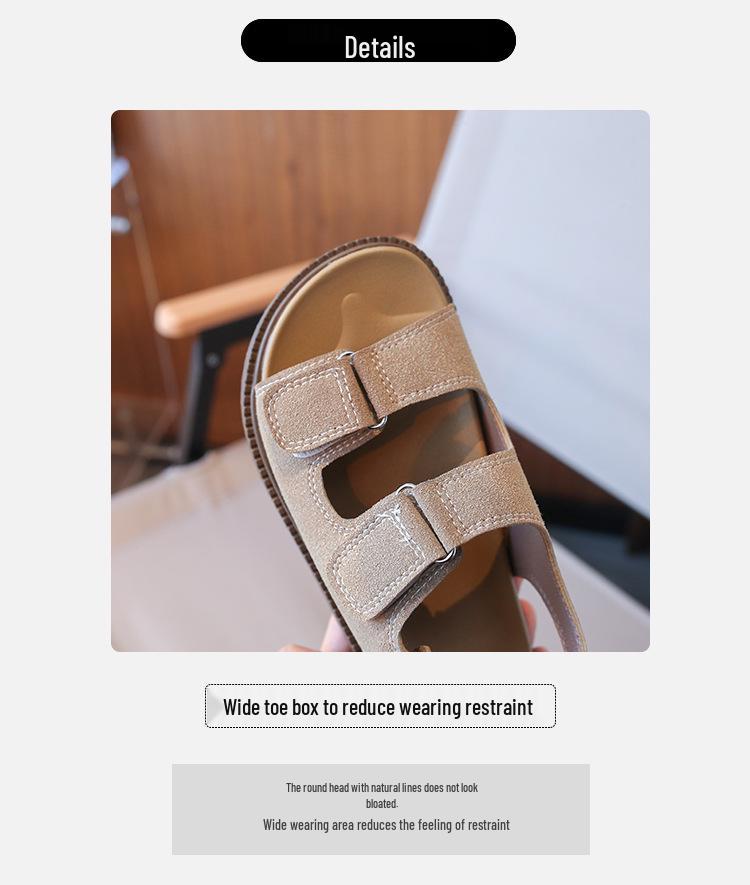 Детские матовые кожаные сандалии Birkenstock - Летние пляжные и спортивные нескользящие мягкие кроссовки для мальчиков и девочек