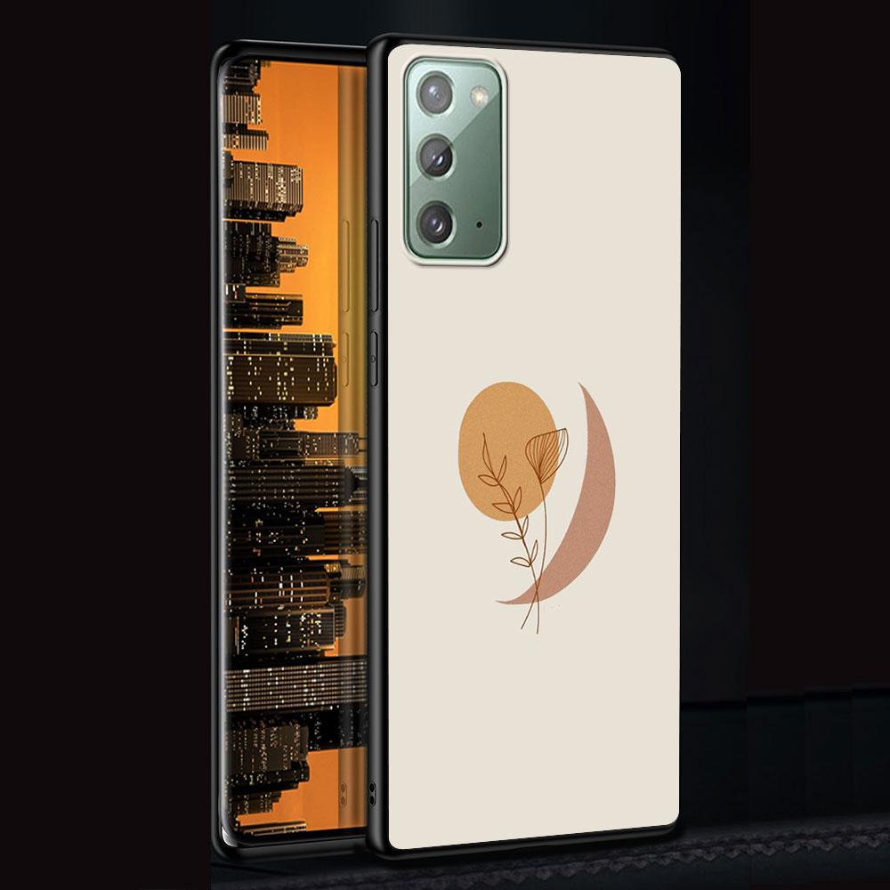 Чехол с фиолетовым фоновым рисунком для Samsung Galaxy Note 20 Ultra 10 Lite 9 8, черный силиконовый чехол для телефона Note20 Note10 Plus Funda