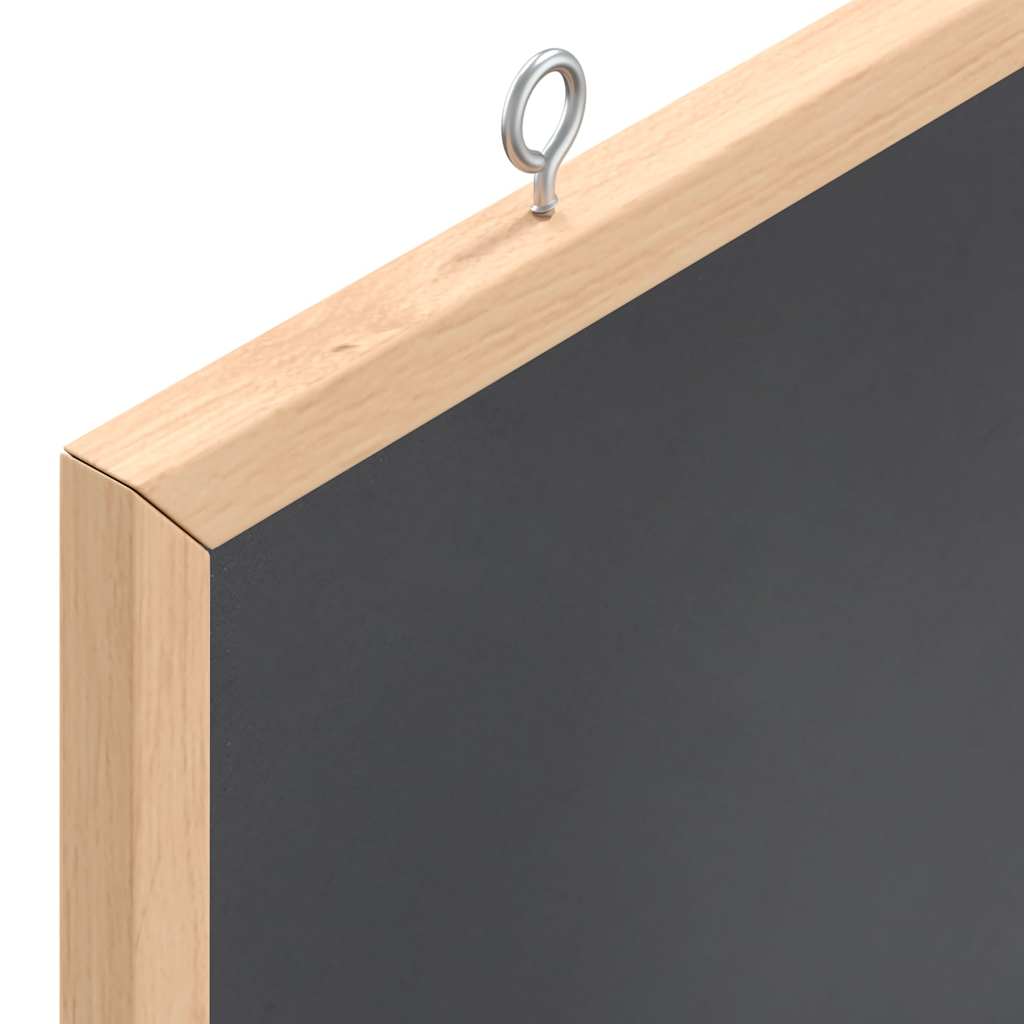 Chalkboard with Solid Pine Wood Frame Black 60 x 30 cm