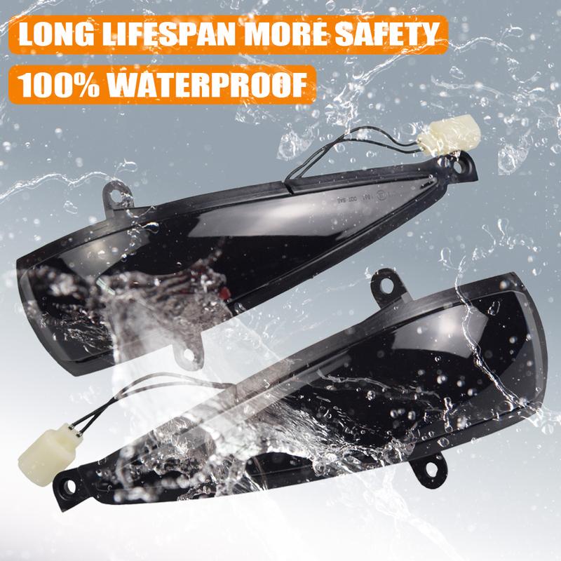 2 шт., черные динамические светодиодные боковые зеркала, указатель поворота, индикаторная лампа для Honda Civic MK8 Type-S Type-R Hatchback 2005-2012