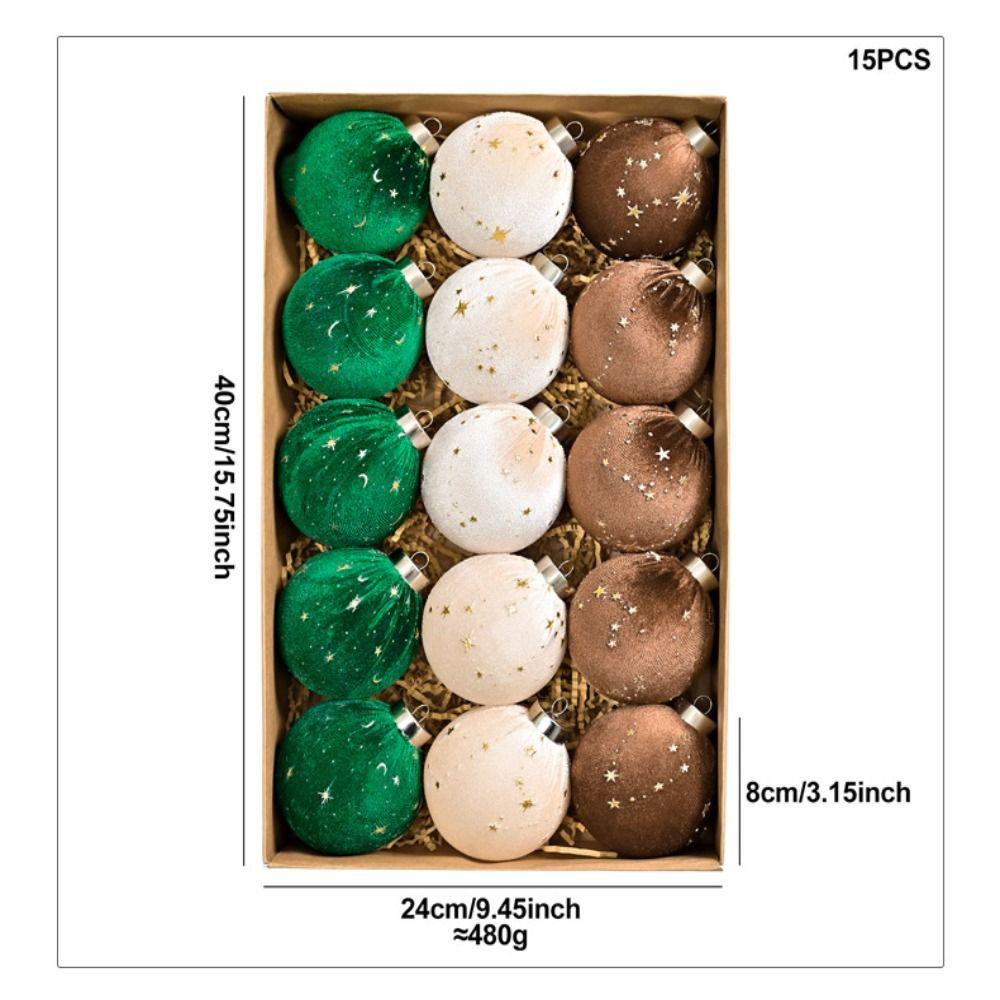15Pcs Plastics Christmas Balls Pendant Christmas Decoration Pendants  Christmas Home Decoration