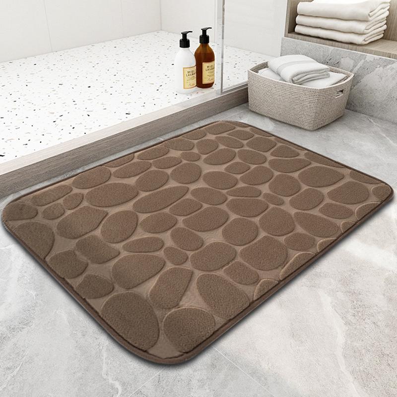 Home Bathroom Memory Foam Floor Mat Bathroom Anti-slip Absorbent Mat Toilet Door Entrance Bathroom Foot Mat