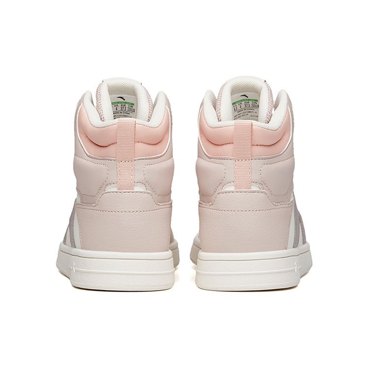 Anta Durable Non-Slip Shock Absorbing High-Top Sneakers Women Sneakers Pink 122138071-3