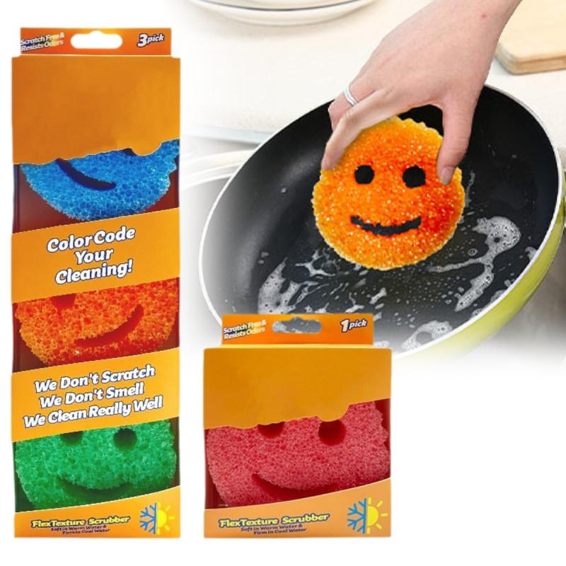 Versatile Industrial Oil Absorbent Sponge With Cartoon Design For Effective Dish Cleaning