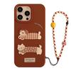 Красный Трехмерный Мультяшный Чехол для Мобильного Телефона iPhone16 Apple 15 Подходит для 17pro Max Подвесная Цепочка 13 Ретро