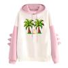 Women's Printed Contrasting Dinosaur Loose Casual Hoodie