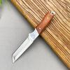 Outdoor Portable Sharp Bone Cutting Knife Kitchen Home Fruit Knife Camping Hand Handle Mongolian Meat Knife Solid Wood Handle