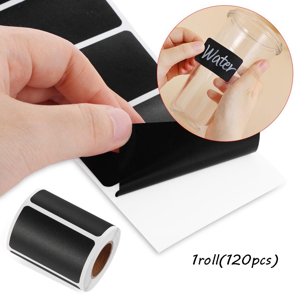 120pcs/roll Home Chalkboard Jam Jar Blackboard Label Bottle Tags Labels Stickers Marker Pen