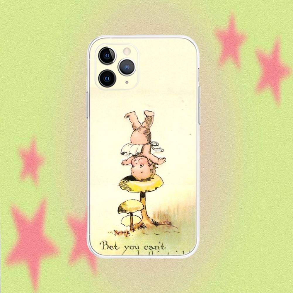 Kewpie Cute Angel Phone Case For iPhone 17,16,15,14,13,12,11 Pro,Max,Plus,Air,X,XS,XR,SE,Mini Transparent Soft