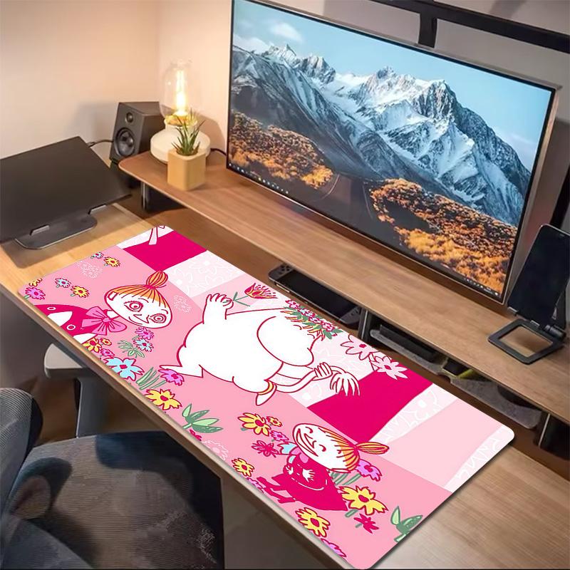 Moomin3 Print  Cushion Non-slip Laptop Tablet Big Mousepad XXL Mat Mini PC Playmat With Lock edge