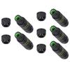 5PCS IP68 Waterproof Connector 3 Pin Straight Through Outdoor Power Connector for 9‑12mm