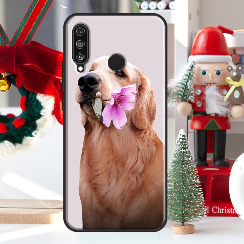 Чехол для Huawei Nova 12i 11i 8i 12s Y73 Y72 Y61 Y91 Y90 Y70 Y60 9 10 SE P60 Pro P30 P40 Lite с изображением золотистого ретривера