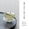180ml Glass Golden Lily Gaiwan Creative Tea Tureen Household Tea Bowl With Lid Kit Tea Brewing Cover Bowl Drinkware Collection