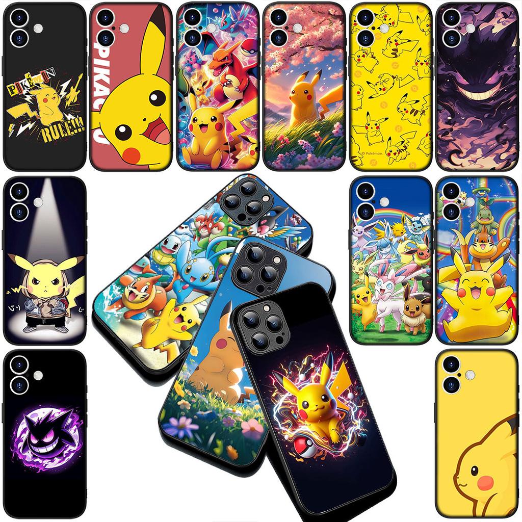 P-Pokemons GO Gengar P-Pikachus Cover for Apple iPhone 17 Pro XS Max Air XR 6 Plus X 5 + SE 2022 SE2 6+ Coque Phone Case
