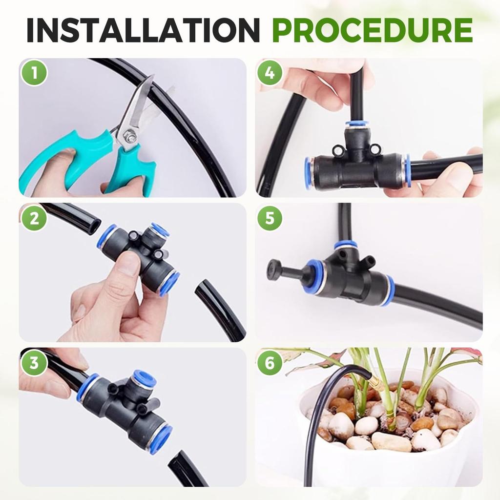 360° Garden Automatic Irrigation System, Upgraded Garden Watering System For Outdoor Plants, Drip Irrigation System Kit With Copper Sprayer For Lawns