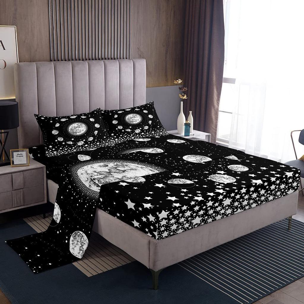 Galaxy Starry Sky Pattern Sheet Four-piece Bedding Set Bedroom Dormitory Bedding Decoration