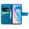 For Honor X8a 4G PU Leather Phone Case Stand Wallet Butterfly Imprinted Flip Cover