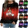 Women's Casual CrewNeck Sweatshirt Loose Soft Christmas Print Long Sleeve Pullover Tops