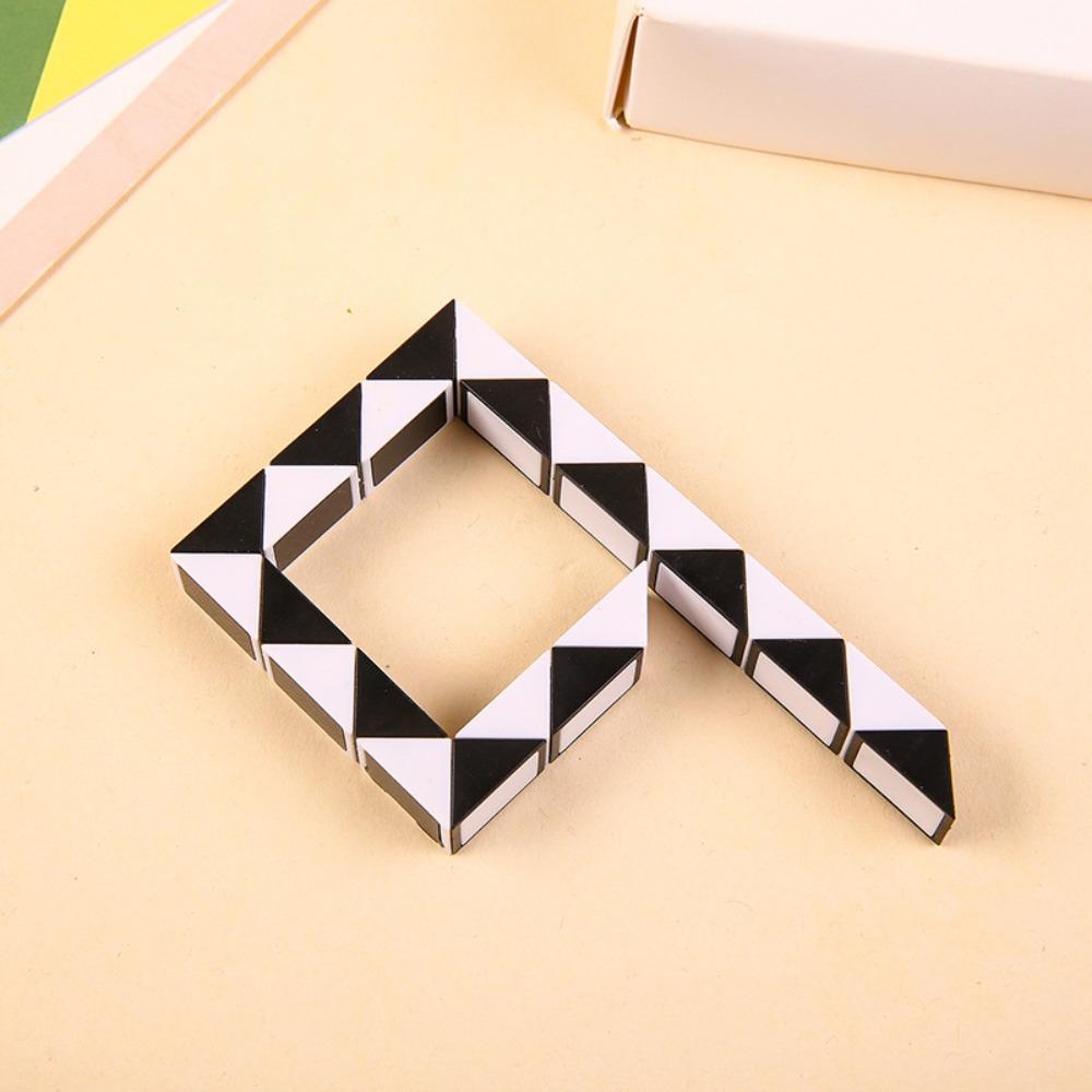 Detachable Magic Snake Cube Transformable Cube Magic Snake Ruler Puzzle Kids/Children/Toddler