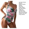 Women Summer Sexy Monokini Halter Backless Floral Print One-piece Swimsuit Quick Drying