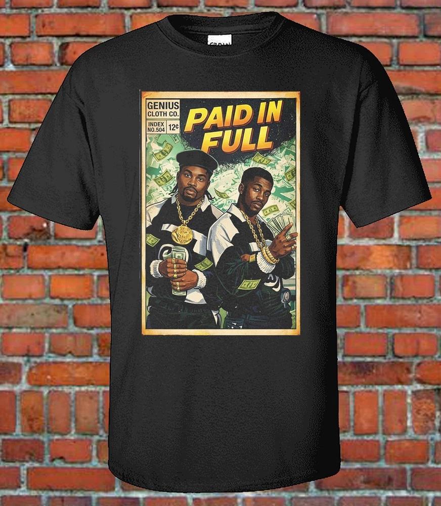 Paid In Full Comic Book Graphic Tee Rakim Vintage Hip Hop Rap Shirt