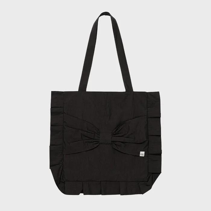 RIBBON ECO BAG(CHARCOAL)