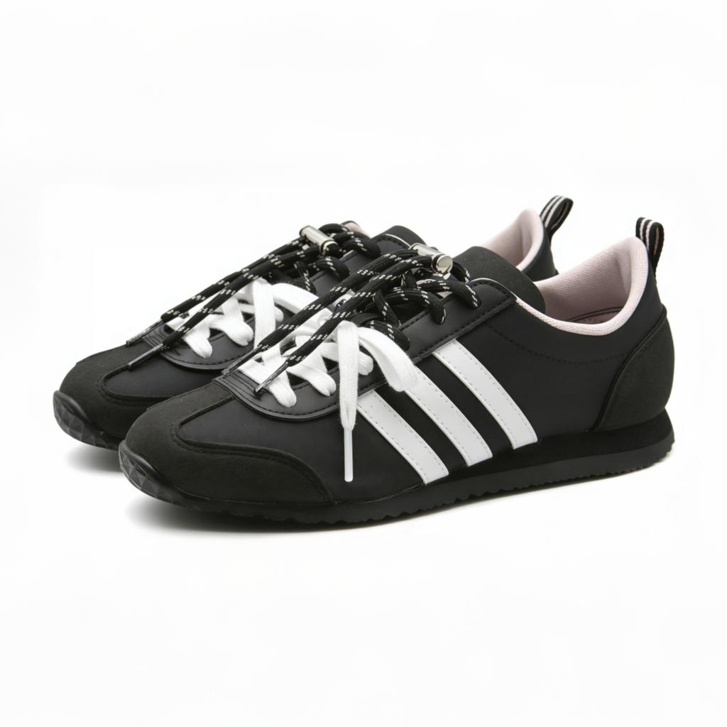 Adidas VS JOG 2.0 Radiant Glow Abrasion Resistant, Breathable, Slip Resistant Low top Casual Shoes Unisex Black KH7659(Team293-)