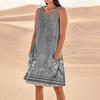 Summer Dresses For Women Loose Beach Vacation Casual Sleeveless Sundresses With Pockets Tank Dress