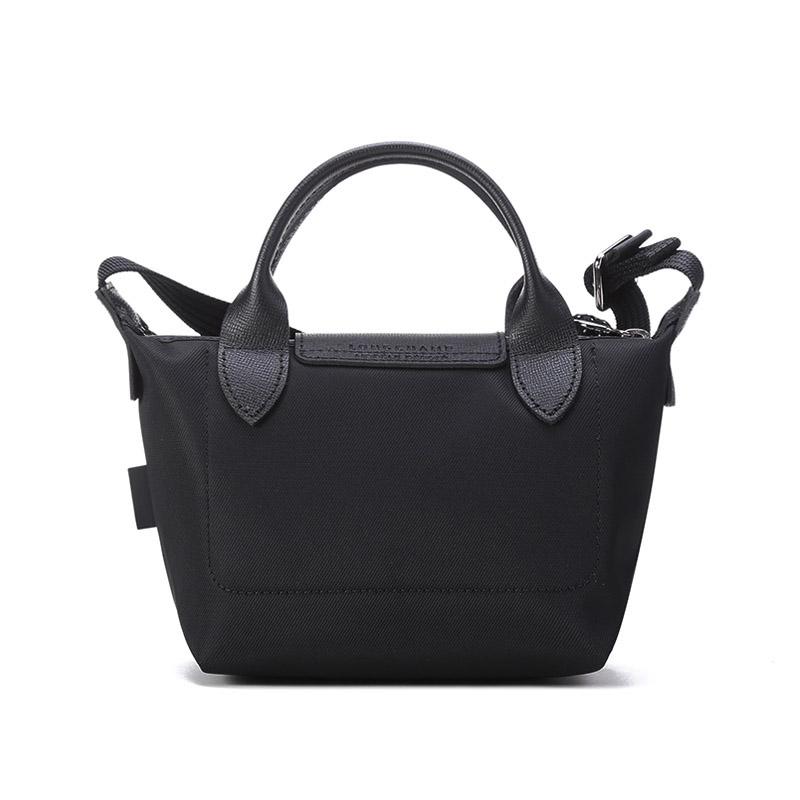 Longchamp Le Pliage Energy 17 Складная на молнии Нейлоновый холст Плечевая сумка через плечо Мини-сумка Женские сумки Черный 1500HSR001