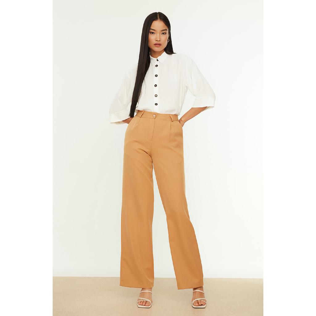 Black Wide Leg Woven Trousers Twoaw21pl0076