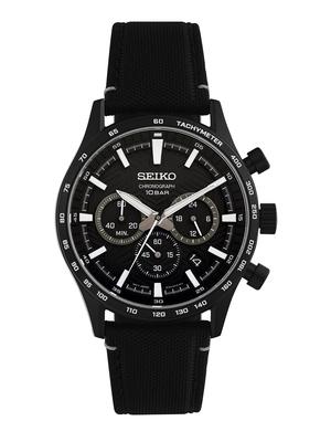 SEIKO часы хронограф зарубежная модель черные SSB417P1 мужские [товар]