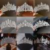 Super Sparkly Diamond Princess Queen Crown Headband Bride Wedding Banquet Crown Light Luxury High End Temperament Hair Accessories for Women